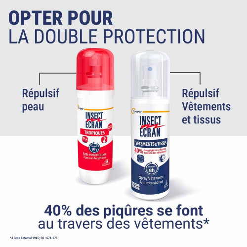 Insect Ecran Tropiques Anti-moustiques Spray 2 x 75ml 