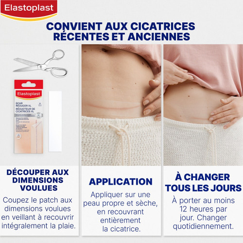 Elastoplast Réducteur Cicatrices XL 21 Pansements Efficace Discret