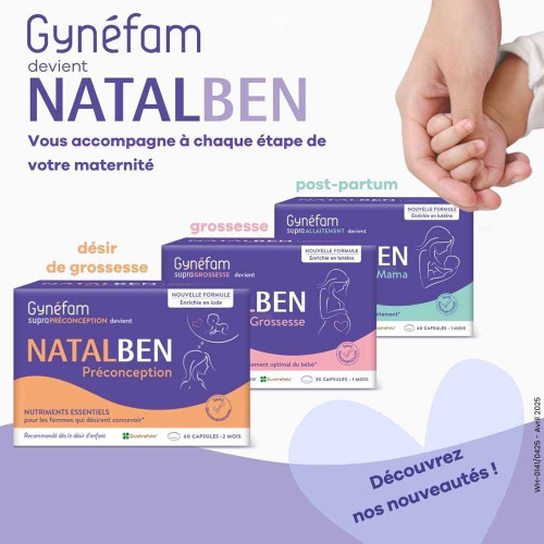 Natalben Préconception 60 Capsules - Vitamines Essentielles Grossesse