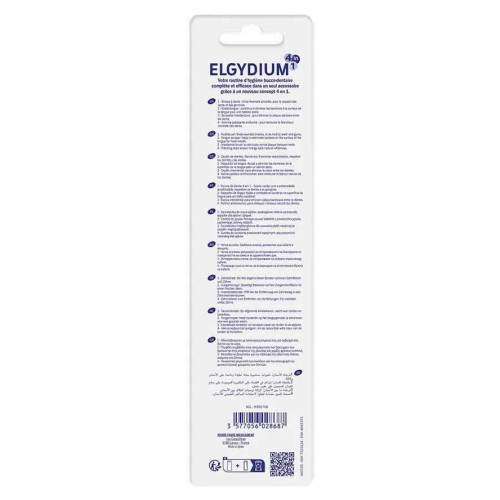 Elgydium Brosse à dents 4 en 1 Souple Kit - Pratique et Efficace