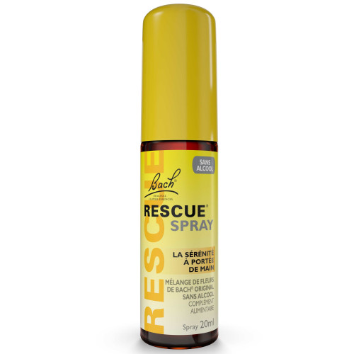FLEURS DE BACH Rescue Spray Sans Alcool 20 ml Bien-être Émotionnel