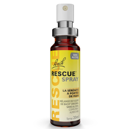 FLEURS DE BACH Rescue Spray Sans Alcool 20 ml Bien-être Émotionnel