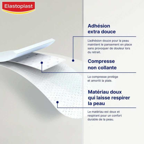 Elastoplast Sensible XL Enfants 10 pansements hypoallergéniques Pharma360