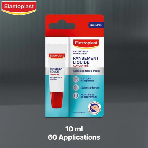 Elastoplast Pansement Liquide 10 ml Protection Invisible Imperméable
