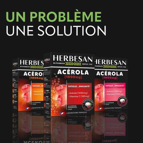Herbesan Acérola Premium 90 Comprimés Énergie et Immunité Pharma360