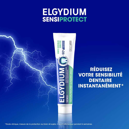 Dentifrice Elgydium : Soulagement dents sensibles -90% en 1 mois