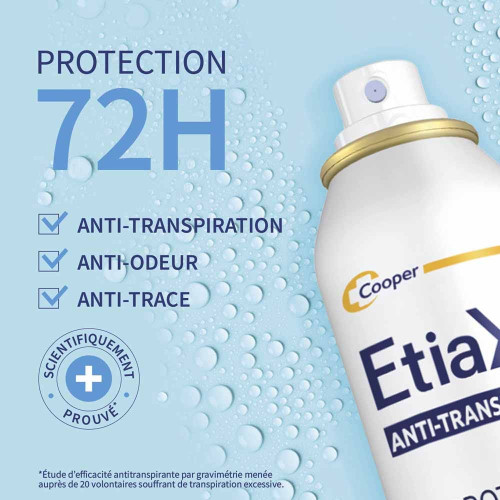 ETIAXIL Déod 72H Aérosol : Protection Anti-Transpirante 72h