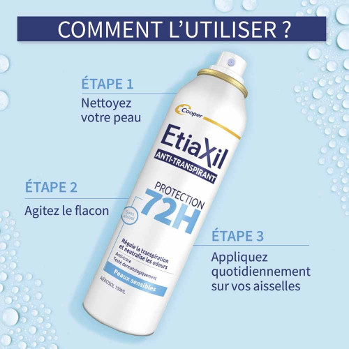ETIAXIL Déod 72H Aérosol : Protection Anti-Transpirante 72h