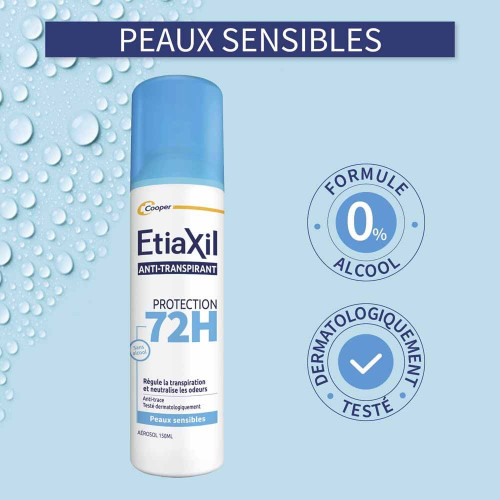 ETIAXIL Déod 72H Aérosol : Protection Anti-Transpirante 72h
