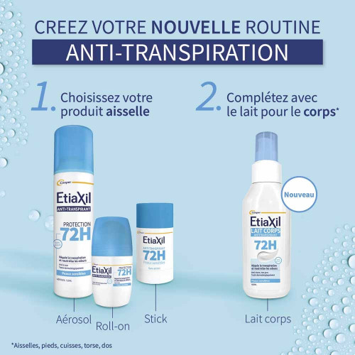 ETIAXIL Déod 72H Aérosol : Protection Anti-Transpirante 72h