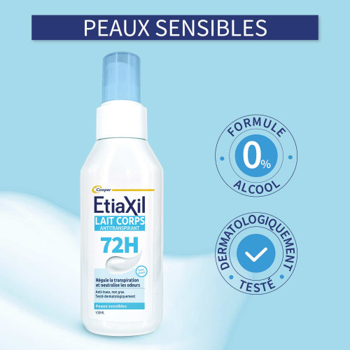 ETIAXIL Anti-Transpirant Lait Corps : Protection 72h Peaux Sensibles