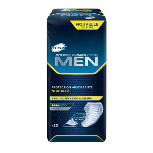 TENA MEN Protec Urinaire Niv 2 - 20 Unités | Fuites Modérées