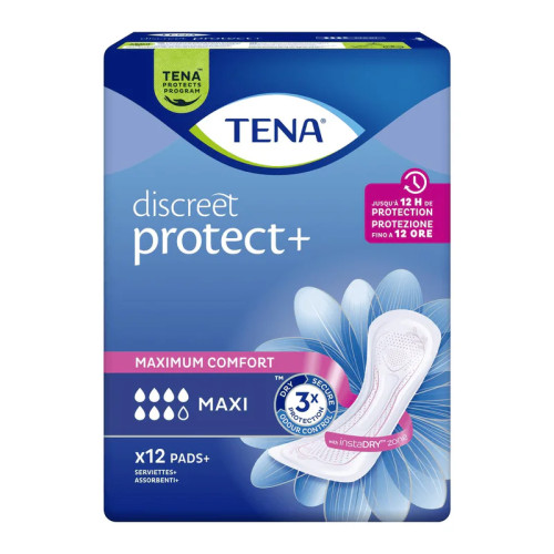 TENA Lady Maxi : Serviette anatomique anti-fuites urinaires puissantes