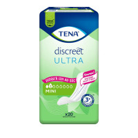 TENA Discreet Mini : Serviettes fines fuites urinaires légères