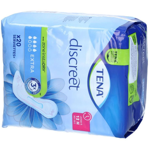 TENA Discreet Extra : Protection urinaire modérée, 20 pièces