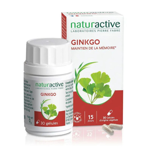 Naturactive Ginkgo Gélules : Mémoire & Circulation - 30 Gélules