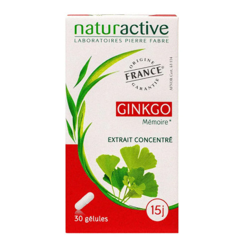 Naturactive Ginkgo Gélules : Mémoire & Circulation - 30 Gélules