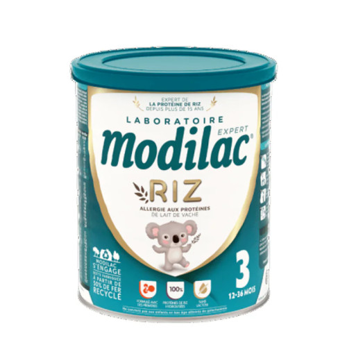 Lait Modilac Riz AR : Sans lactose, adapté allergies, 800g