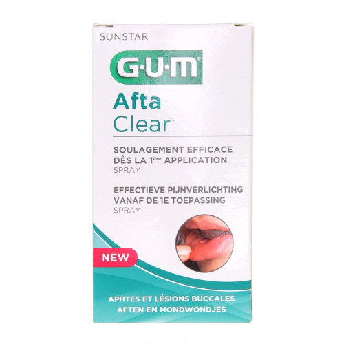GUM AftaClear Spray 15mL - Soulage Douleur, Cicatrisation Rapide