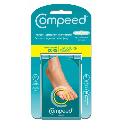 Compeed Pansement Cors Moyen 10 unités - Soulage et Hydrate sur
