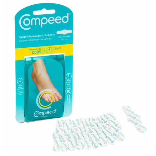 Compeed Pansement Cors Moyen 10 unités - Soulage et Hydrate sur