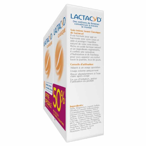 Lactacyd Femina Soin Doux Intime 2x400ml - Nettoyage Délicat
