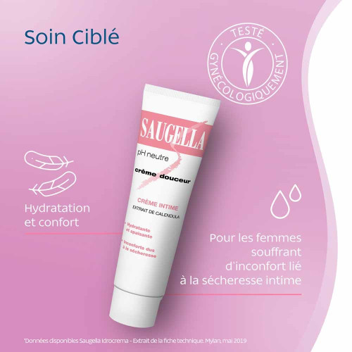 Saugella Crème Douceur 30mL - Apaise Irritations Femme