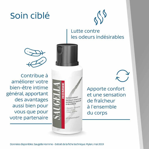 Saugella Homme 200mL - Soin Quotidien Hygiène Intime