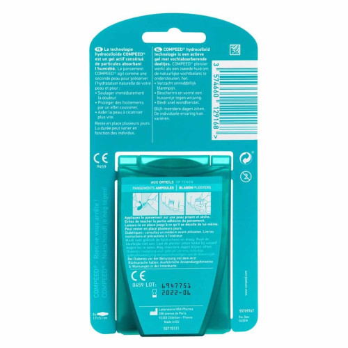 COMPEED Spécial Orteils 8 Pansements - Soulage Ampoules