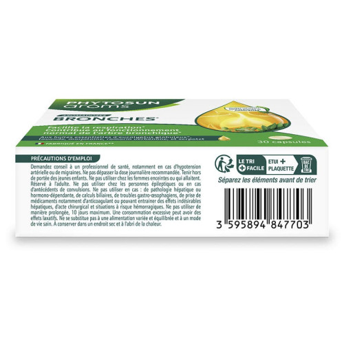 Phytosun Aroms Aromadoses Bronches 30 Capsules - Libérez vos bronches