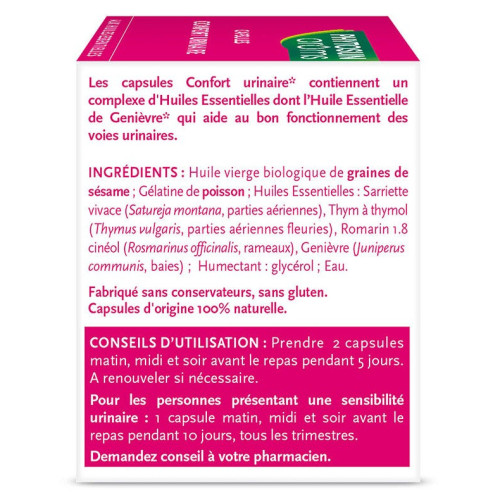 Phytosun Aroms Aromadoses 30 Capsules - Confort Urinaire Optimisé