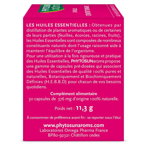 Phytosun Aroms Aromadoses 30 Capsules - Confort Urinaire Optimisé