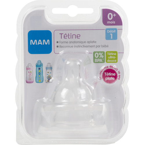 MAM Tétine Plate Silk Débit X - Douceur et Confort pour Bébé