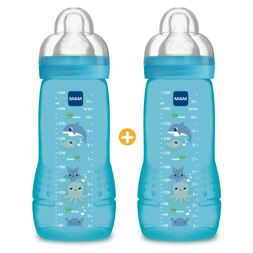 MAM Biberons 2eme Age Cirque 330mL - Anti-colique, Autostérilisant