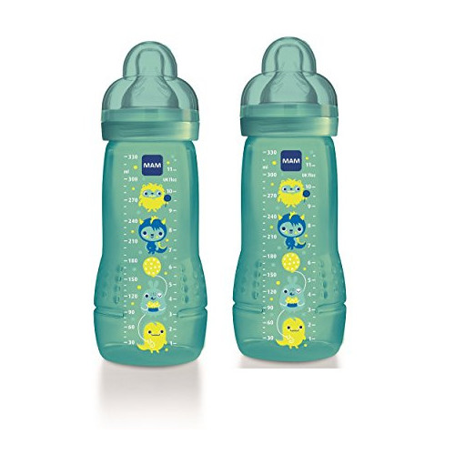 MAM Biberons 2eme Age Cirque 330mL - Anti-colique, Autostérilisant