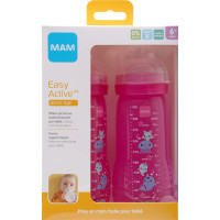 MAM Biberons 2eme Age Candy Pink Clearline 660mL - Anti-colique