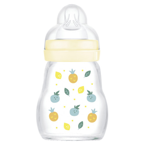 MAM Biberon Verre Feel Good 170mL - Chauffable, Stérilisable