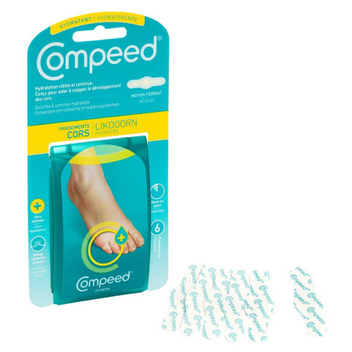 Compeed Pansement Cors Hydratant 6 pièces - Soulage et Protège