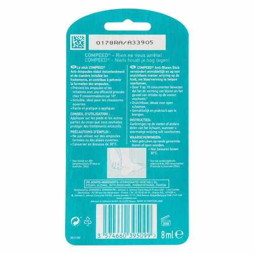 Compeed Stick Anti-Ampoules 1 Stick - Prévention Efficace Ampoules