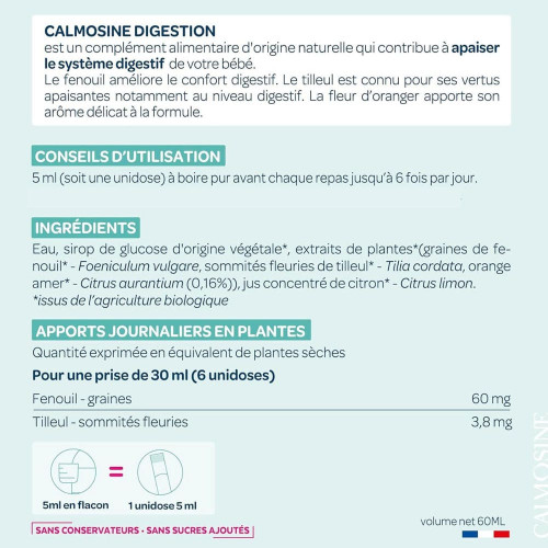 Calmosine Digestion Bio LAUDAVIE 12 Dosettes - Confort Digestif