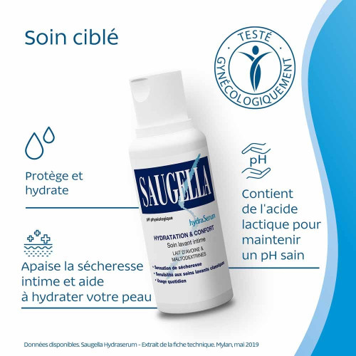 Saugella HydraSerum 200mL - Soulage Sécheresse Intime