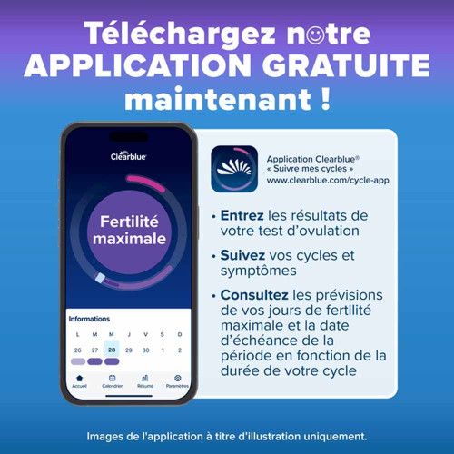 Clearblue Test Ovulation 10 unités - Résultats Digitaux