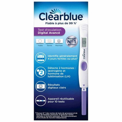 Clearblue Test Ovulation 10 unités - Résultats Digitaux