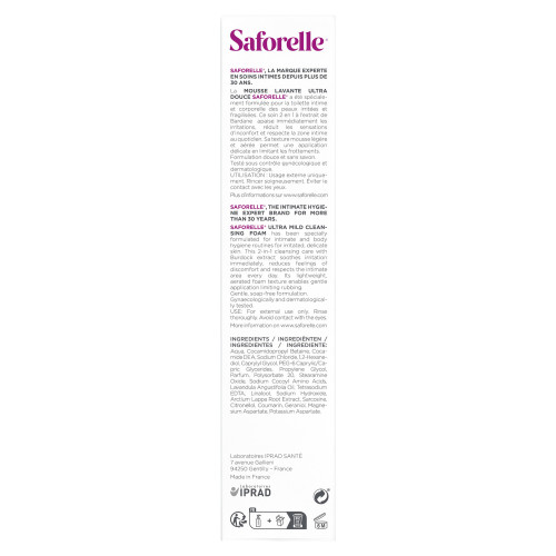 Saforelle Mousse Lavante 250mL - Douceur et Apaisement Quotidien