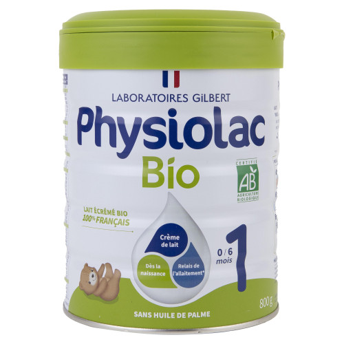 GALLIA Physiolac BIO 1er âge 800g - Alimentation Bio dès Naissance