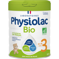 Physiolac Lait Bio Croissance 800g - Nutrition Enfant 1-3 ans
