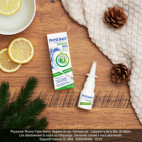 Physiomer Rhume Triple Action 20mL - Dégage Nez, Élimine Virus