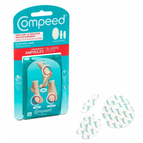 COMPEED Ampoules Assortiment 5 Pansements - Soulagement rapide sur