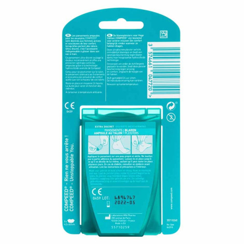 COMPEED Ampoules Plante Pied 5 Pansements - Soulagement Rapide sur