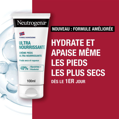 Neutrogena Crème Pieds Secs Abîmés 100ml - Hydratation Intense